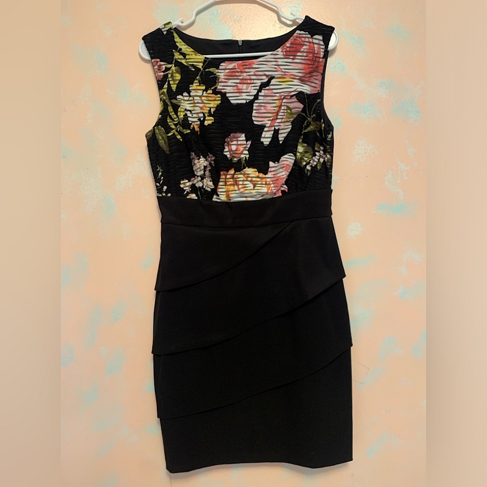 Floral Black Dress